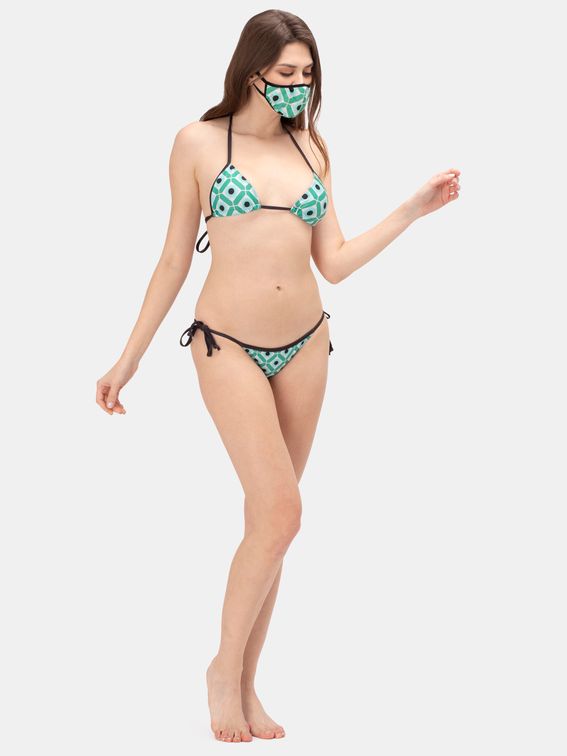 プリントビキニ&布マスクセット