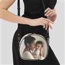 custom round crossbody bag landscape photo