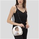 personalized circle bag side and strap