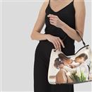 Personalised slouchy leather bag
