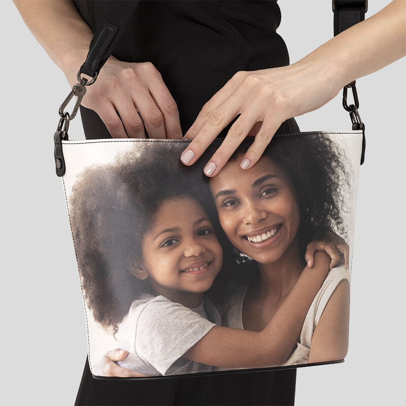 Personalised Leather Bucket Tote