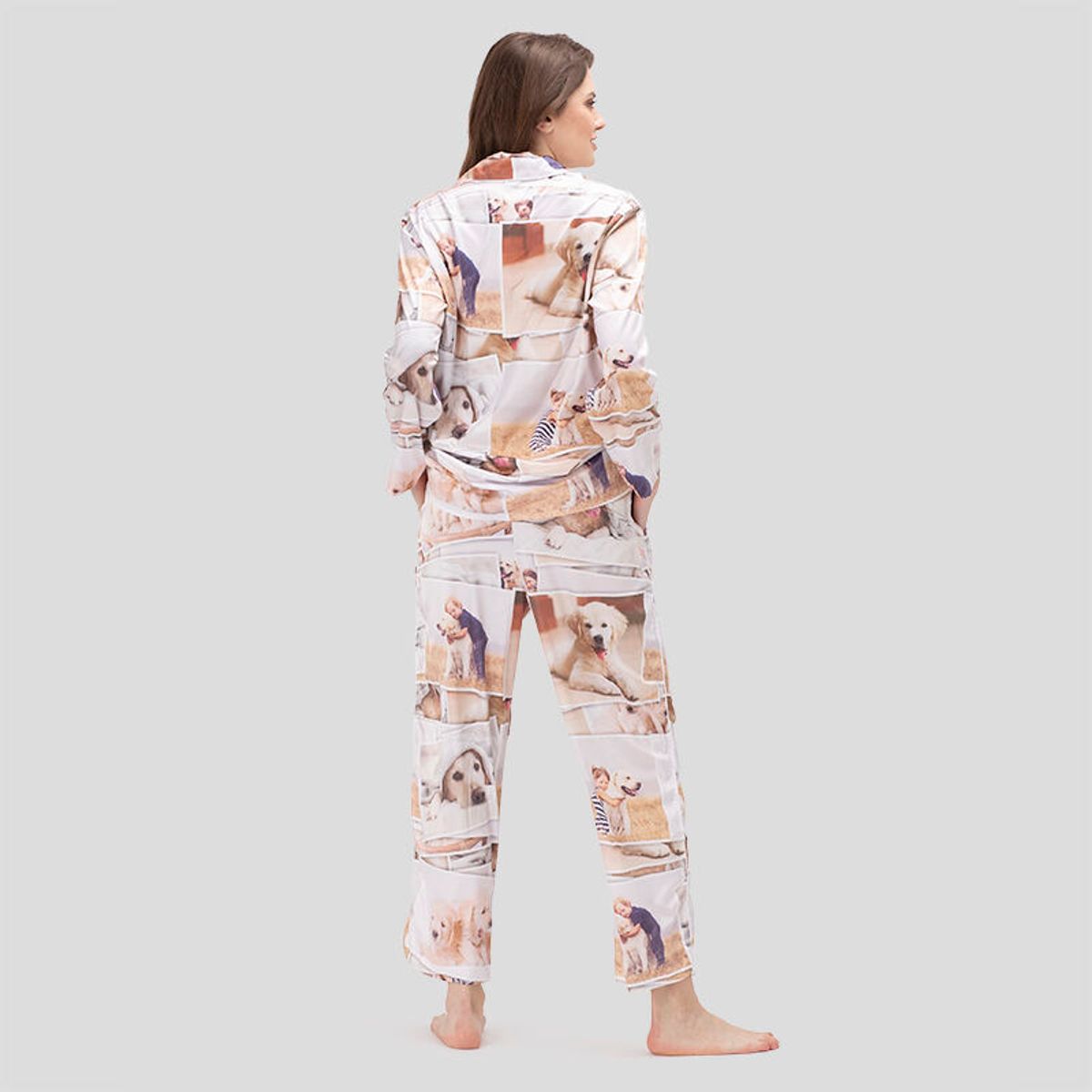 Custom Digital Print Satin Sleep Wear 100% Pure Silk Women Silk
