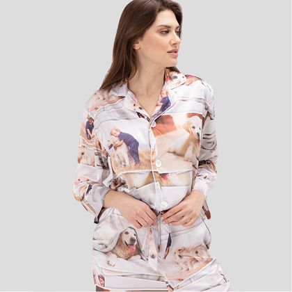 Haut de pyjama en soi pour femme