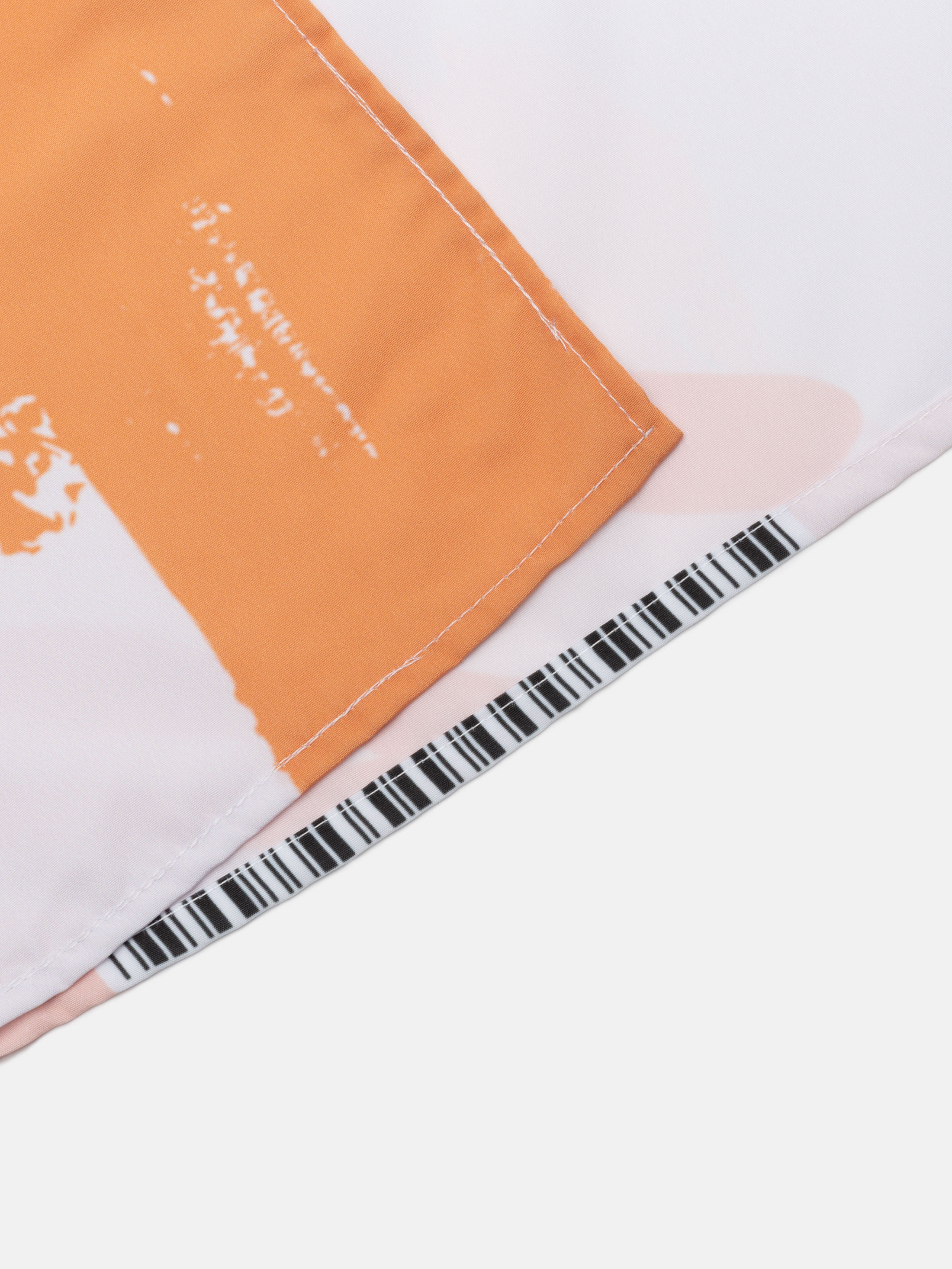 betttuch bedrucken saum detail