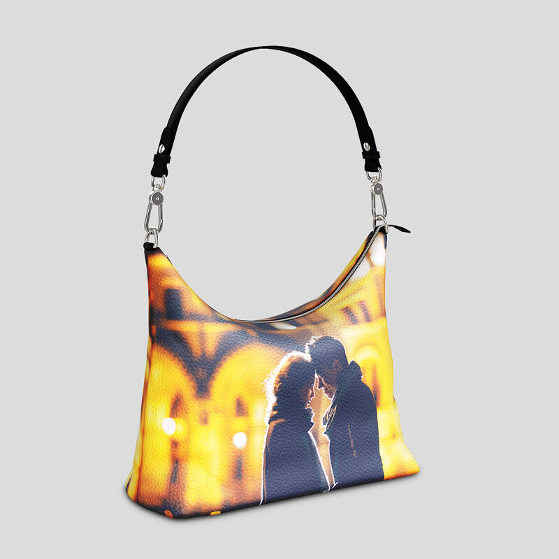 Printed leather outlet bags