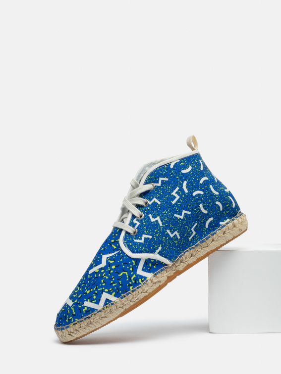 custom printed high top espadrilles