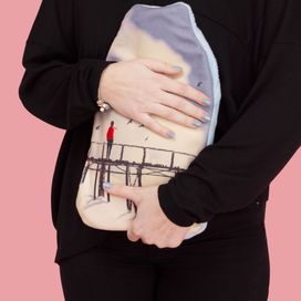 ラバー製の湯たんぽ フリース製カバー クローズアップ