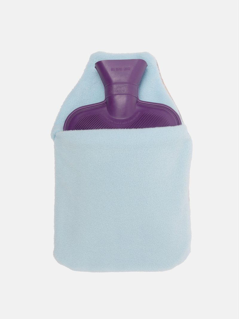 design a hot water bottle cover and include a rubber bottle or use your existing bottles