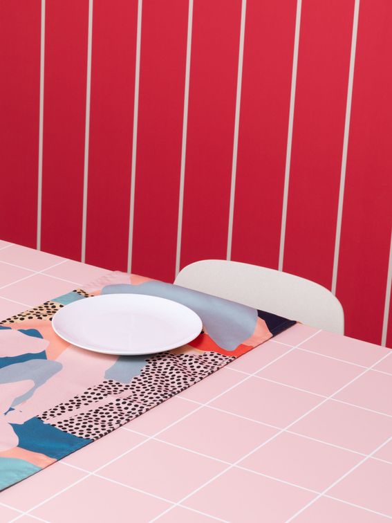 Chemin de table design coloré