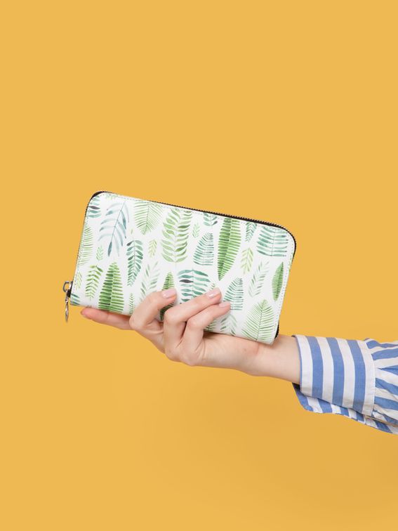 custom made leather wallet fabric choices