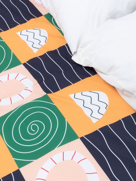 printed fitted bed sheets corner details