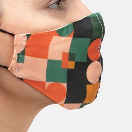 printed silk face mask