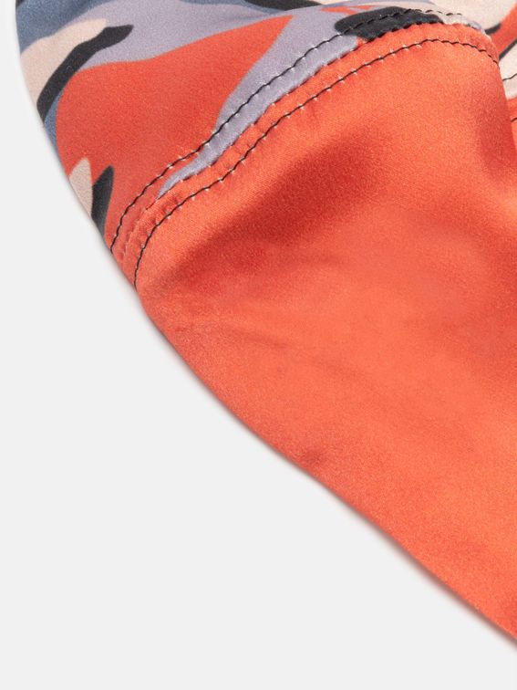 custom silk face mask seam detail