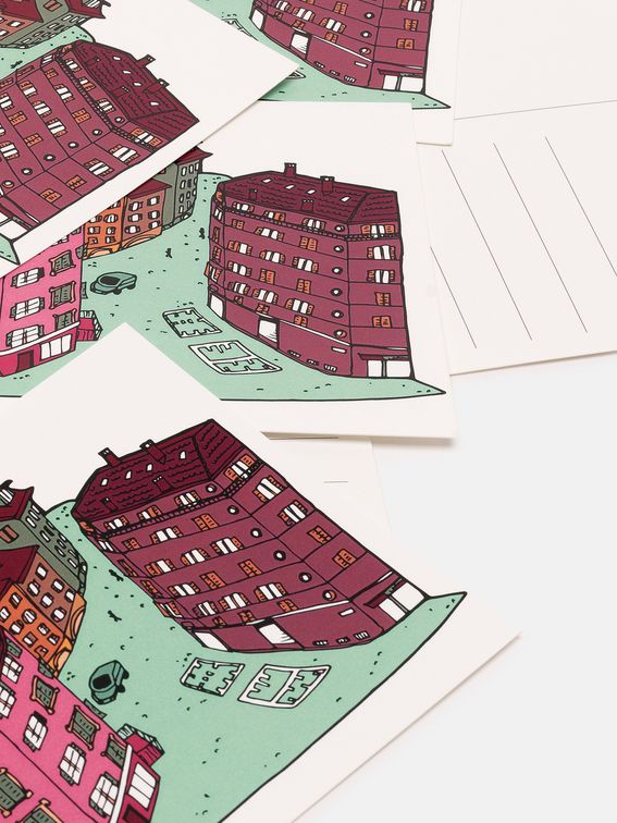 cartoline personalizzate con linee per indirizzo postale