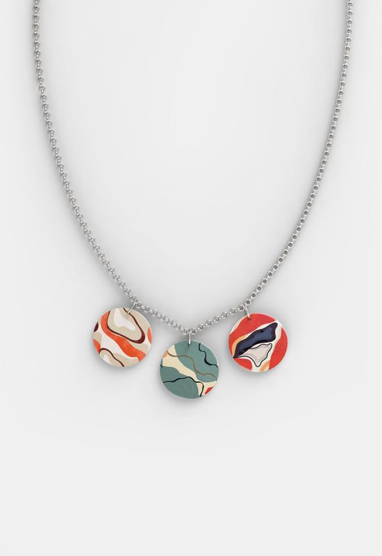 Personalised triple disc necklace Clearance