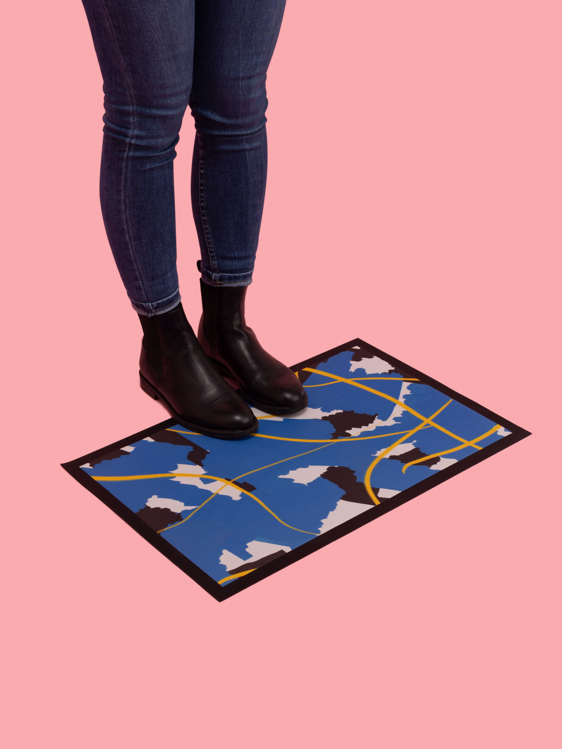 bedrukte deurmat met design