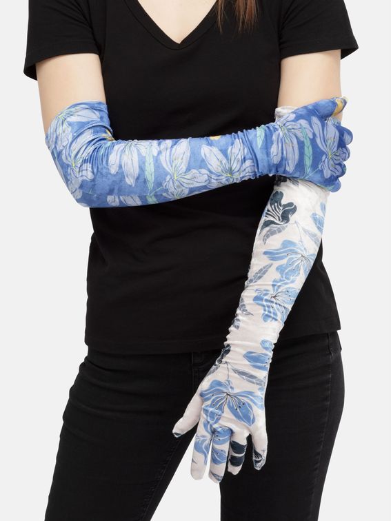 custom crushed velour gloves