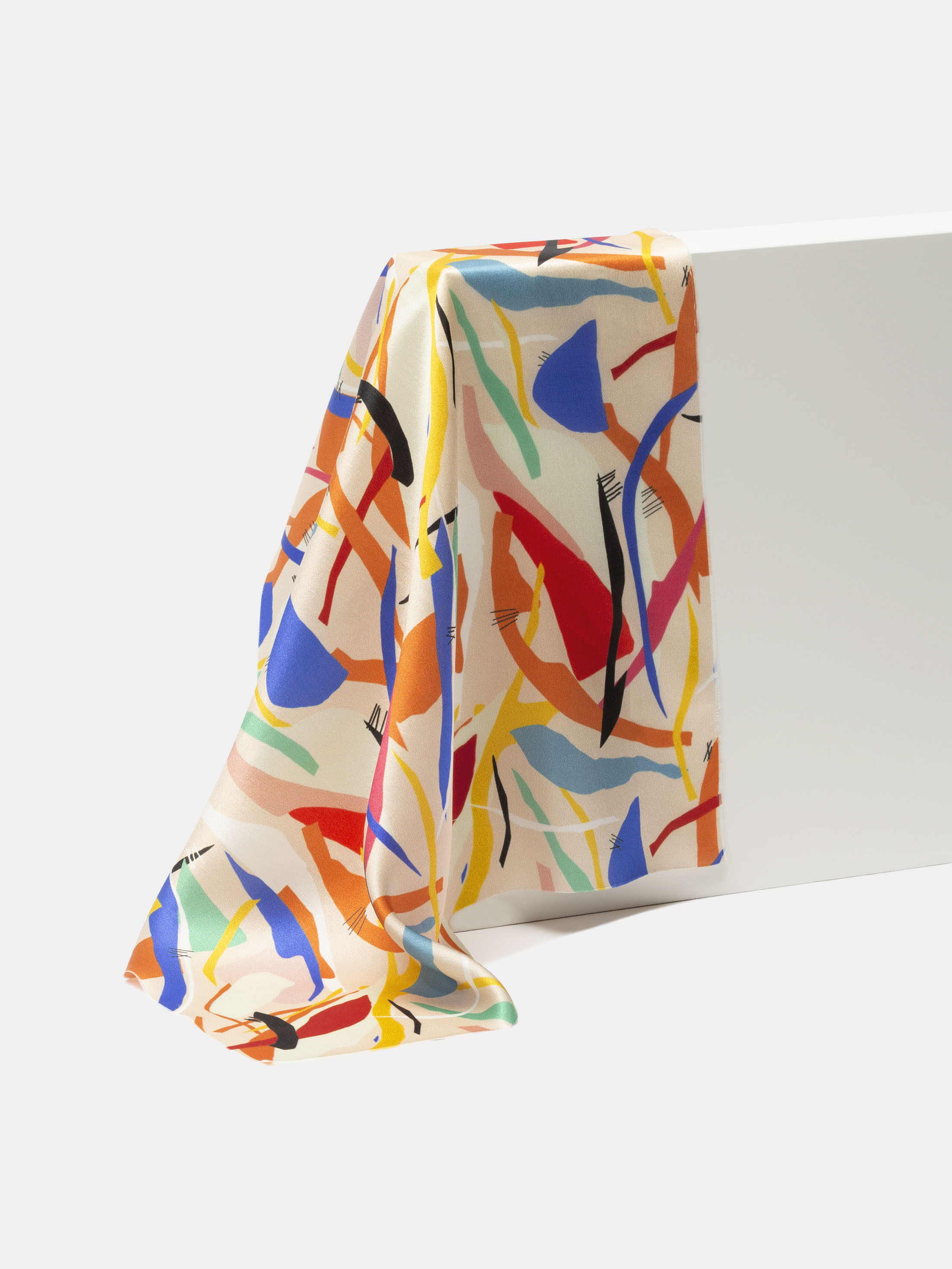 Tela de raso estampada