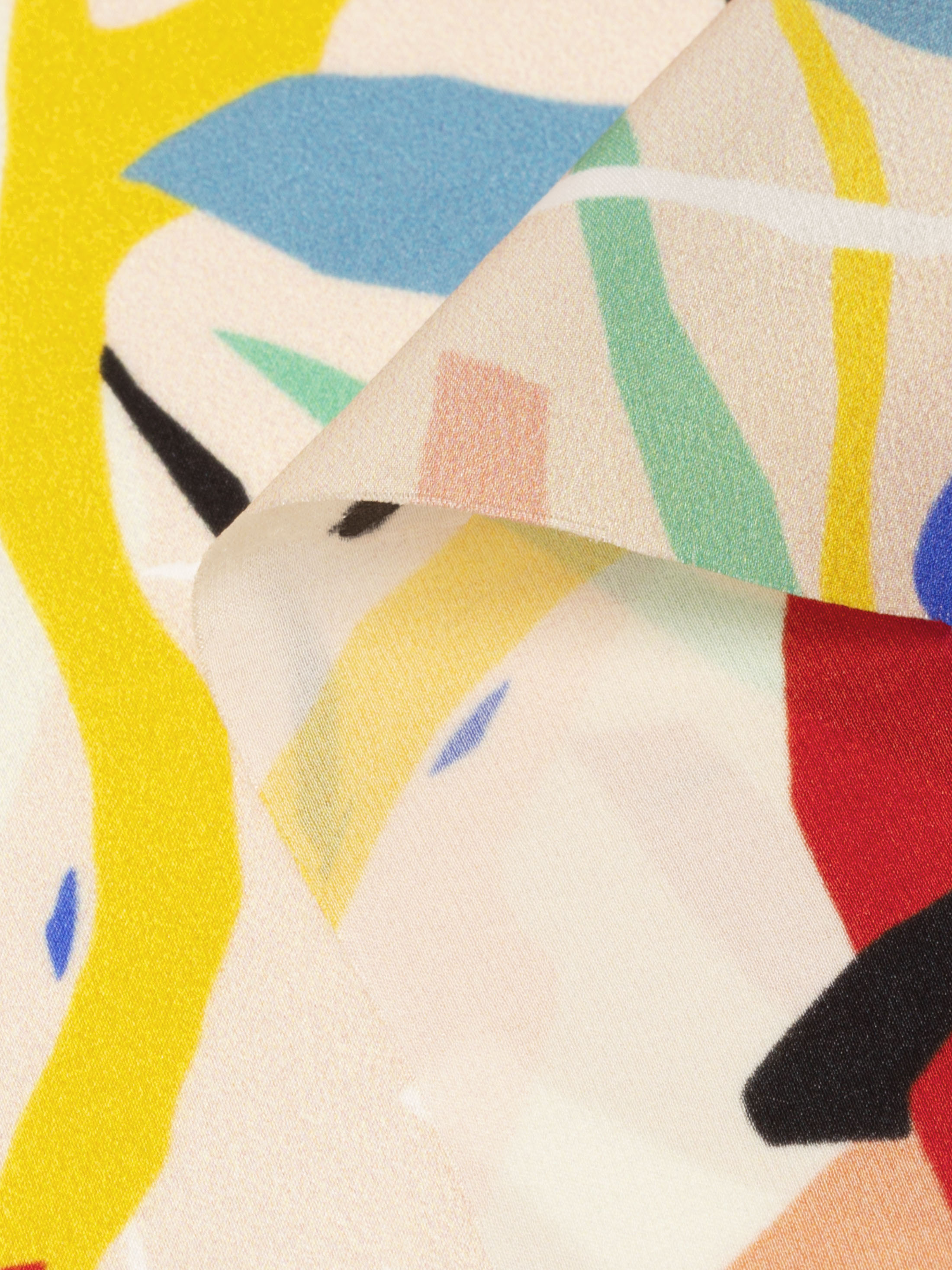 digital printing on Silk Satin fabric swatch