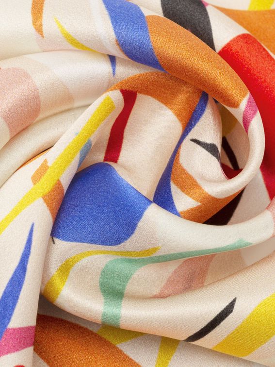 print on Silk Satin fabric