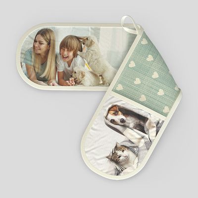 personalised double oven gloves