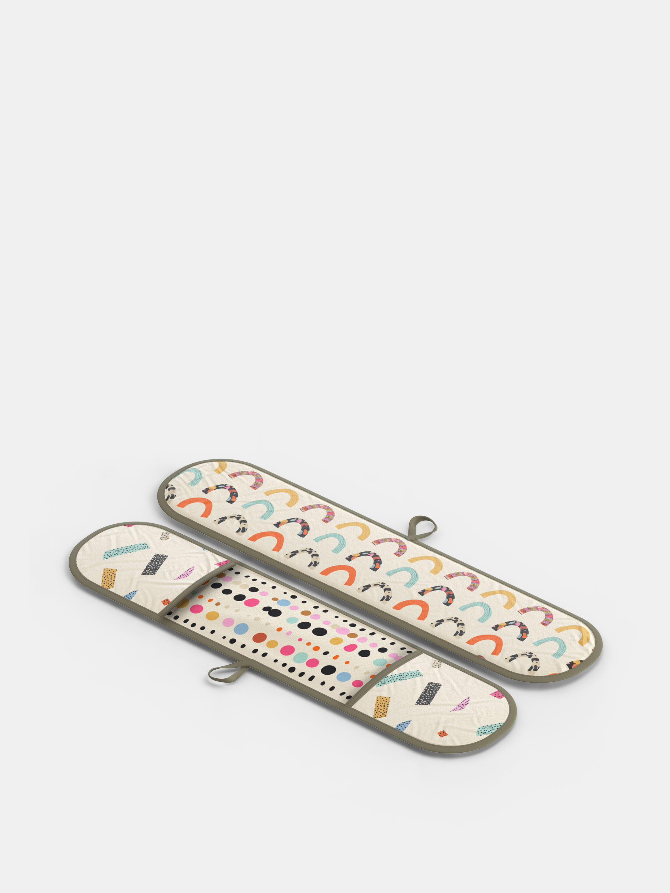 dubbele ovenwanten met print