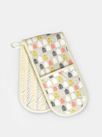 guantes de horno dobles estampados