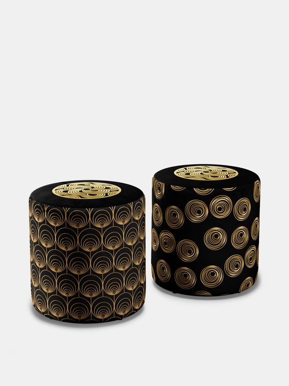 printed pouf