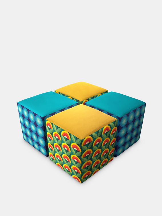 gepersonaliseerde poef vierkant