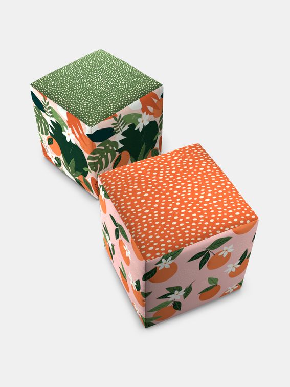 printed pouf