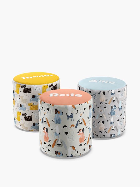 printed pouf