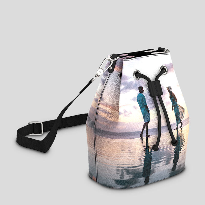 ◆LCDC◆ STUD DETAIL BUCKET BAG LCDWAABG20010 Custom Photo Bucket Bag | Handmade Leather Printed Bucket Bag