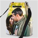 leather designer bucket bags personalised photo
