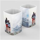 Set of two custom vodka glasses with family photo