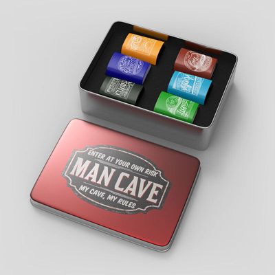 personalized vodka glasses in personalized tin gift box