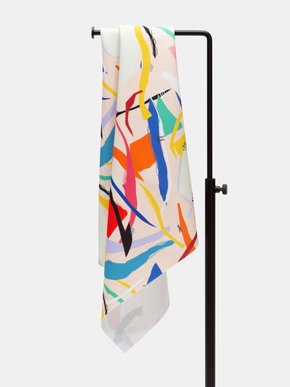 printed scuba crepe fabric