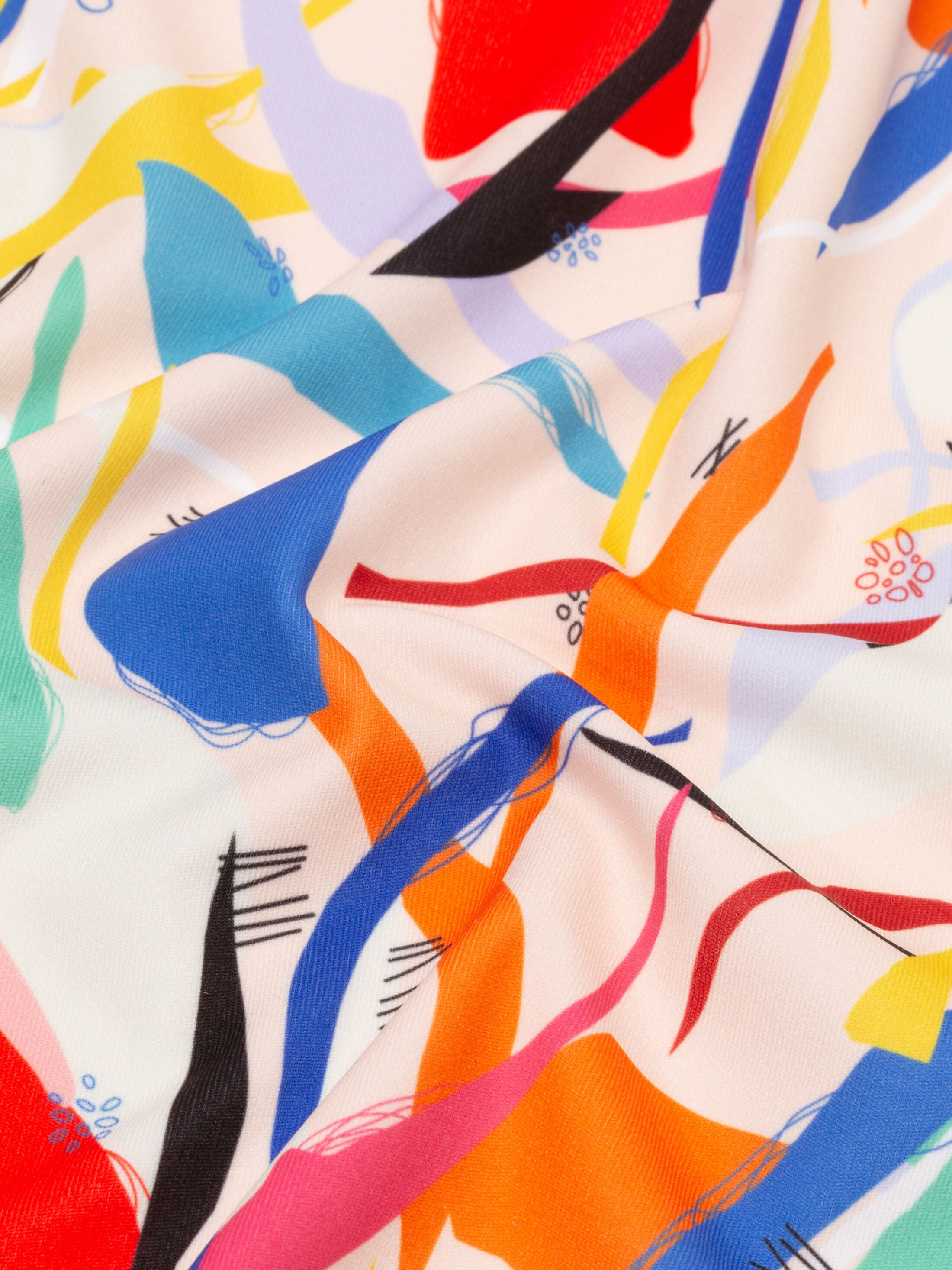 lycra heave matte fabric printed