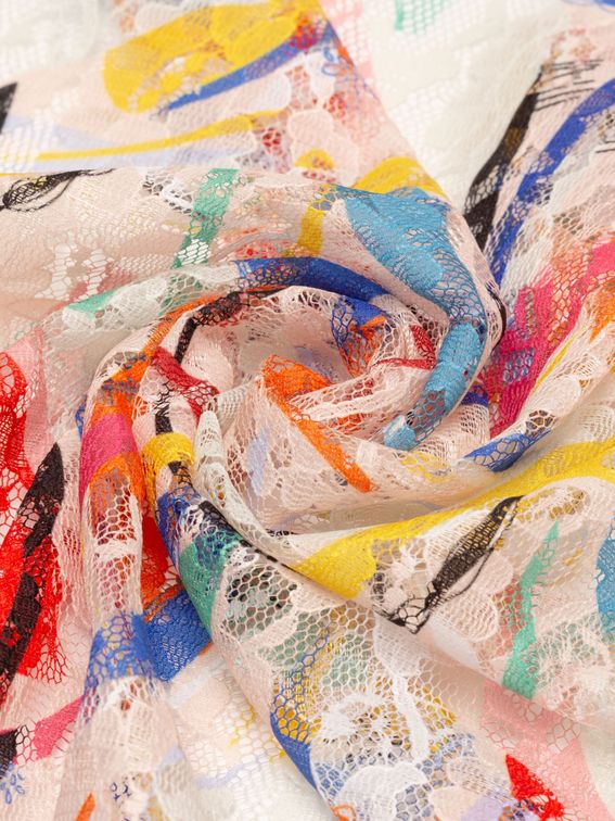 花模様 レース プリント