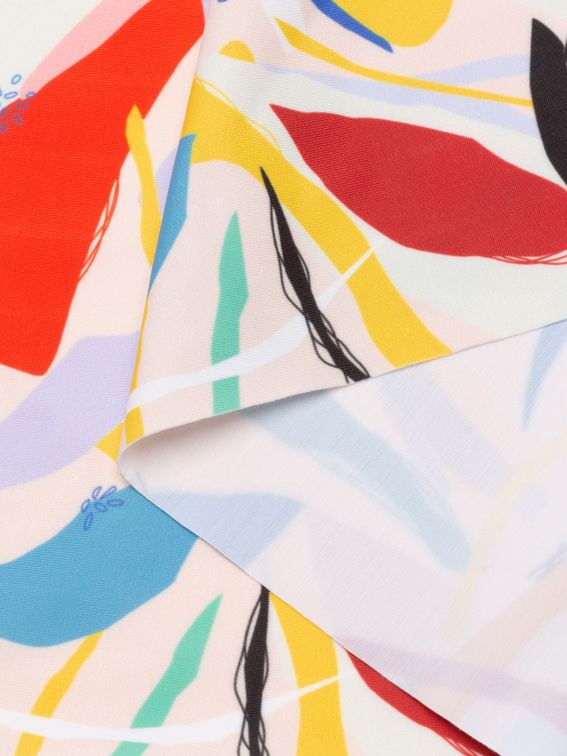 digital printing Matt Lycra medium weight fabric folded