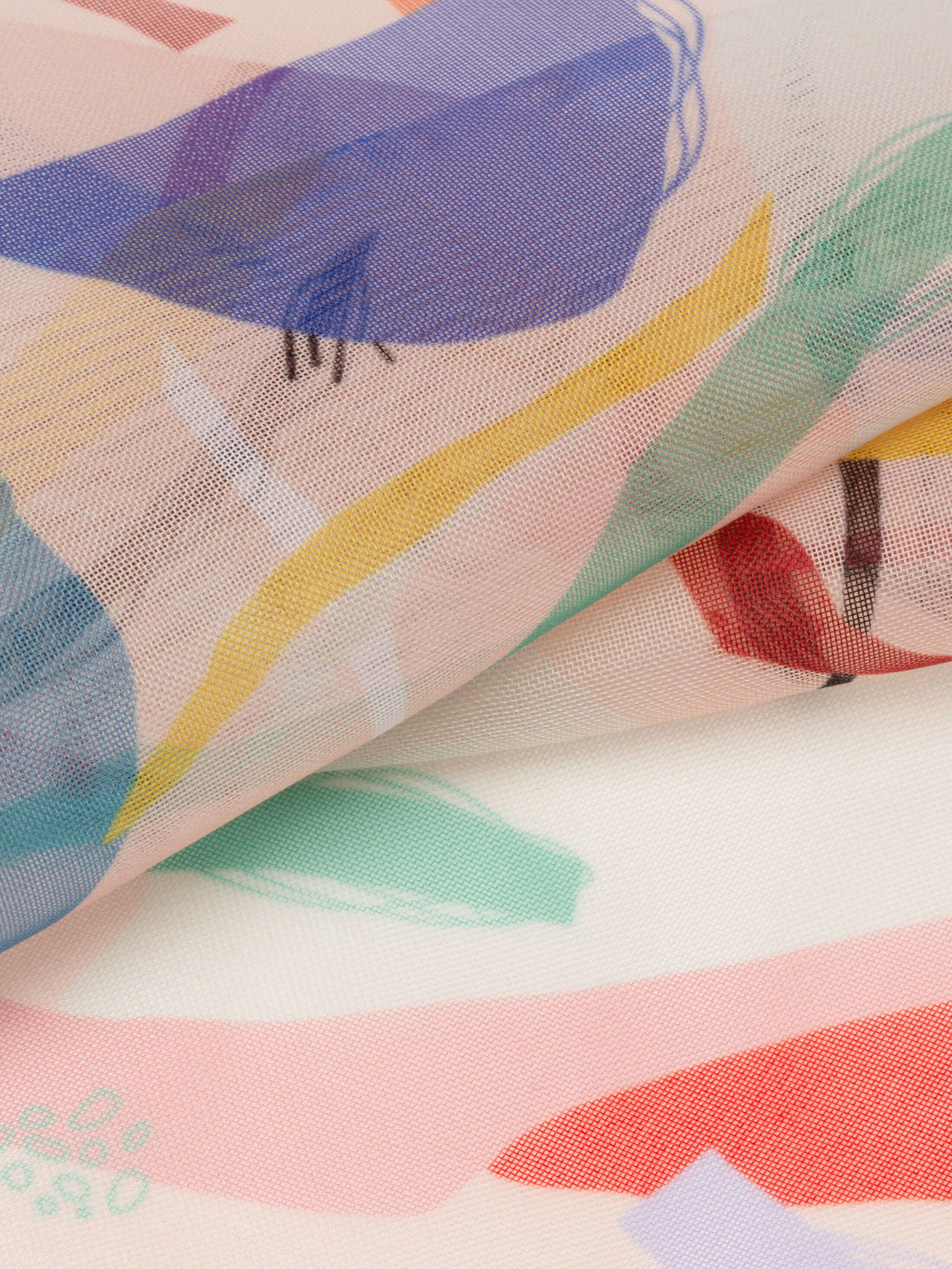 Voile digital print fabric transparency drape