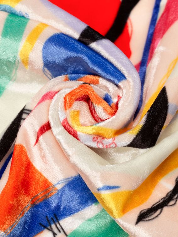 digital Crushed Velour printing no minimum