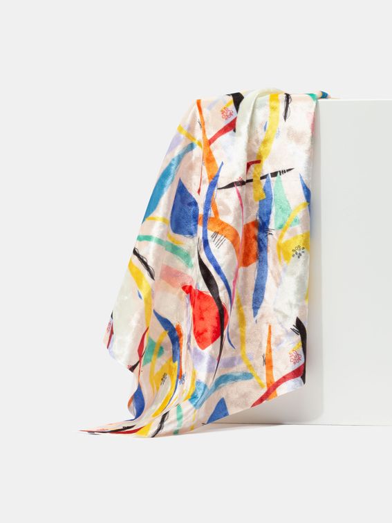 布 プリント ベロア