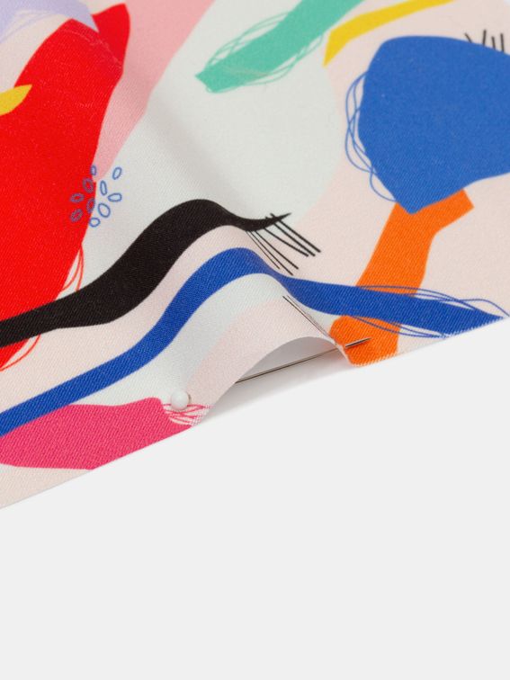 digital printing on Nautica fabric pinned