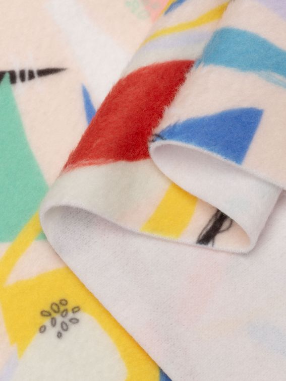 print on Polar Fleece fabric pattern folded
