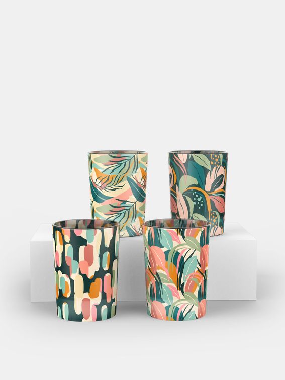 verres à tequila avec motifs