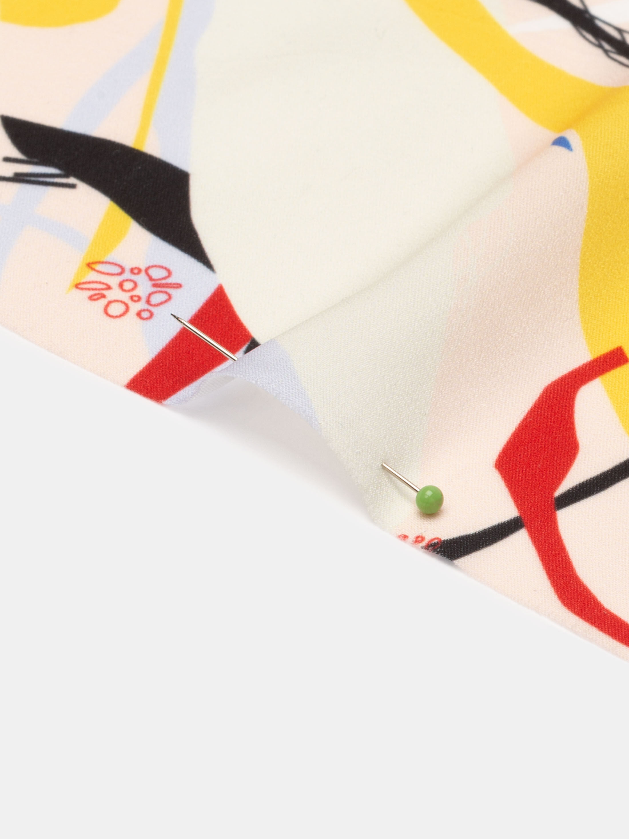 custom Silk Sensation fabric swatch printing pleated fold