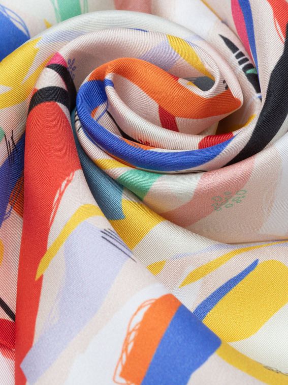 twilled silk fabric