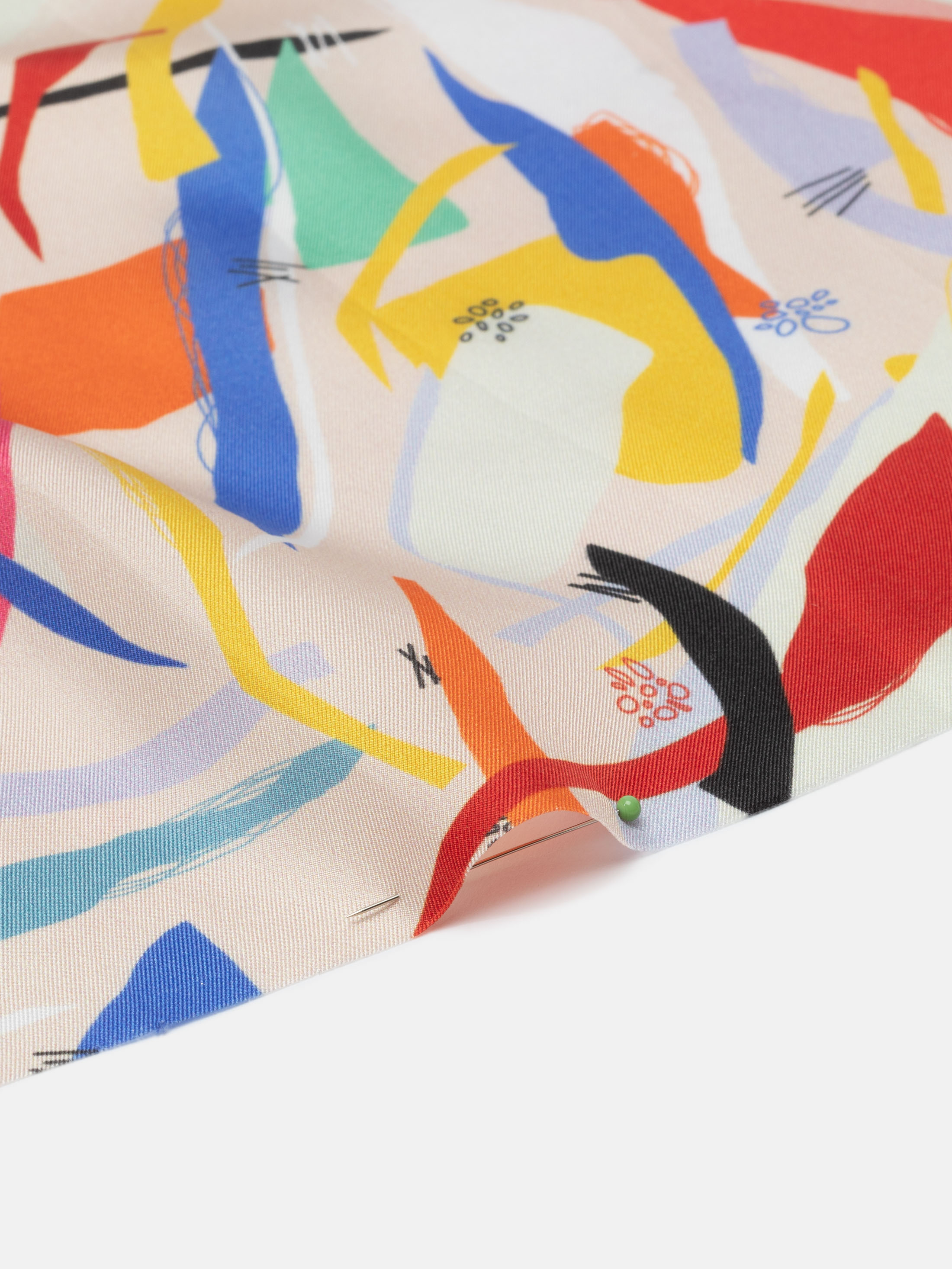 silk twill fabric UK made and printed