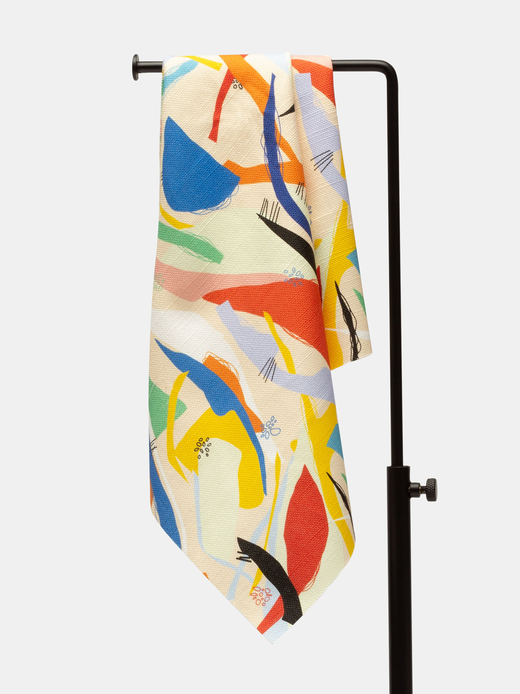 colourful and blended custom print on linen