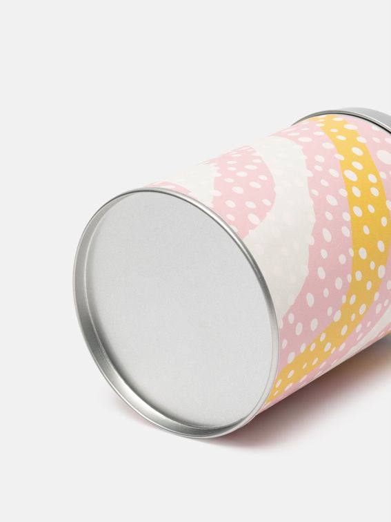 tea bag tin cylinder in shape